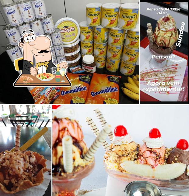 Banana split em sorveteria do Mauro da Praça