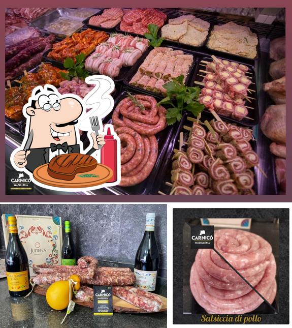 C'è un'ampia gamma di pasti per gli amanti della carne