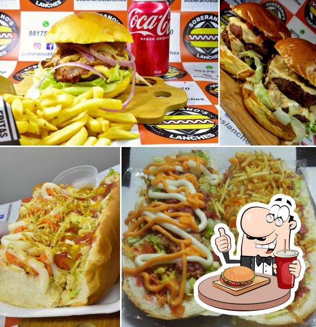 Consiga um hambúrguer no Soberano's Lanches