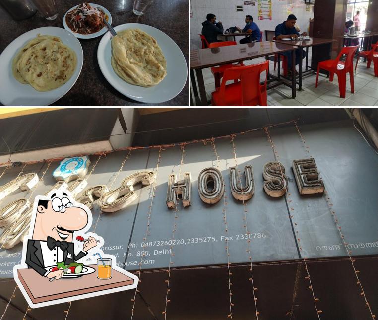 This is the image depicting food and interior at Indian Coffee House - Thrissur Round
