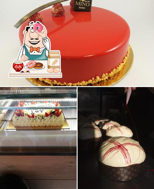 Pasticceria Mino serve un'ampia gamma di dessert