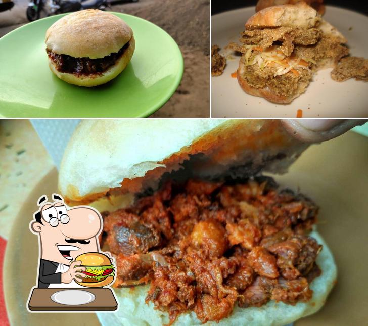 Treat yourself to a burger at D'Silva Caterers and Fast Food