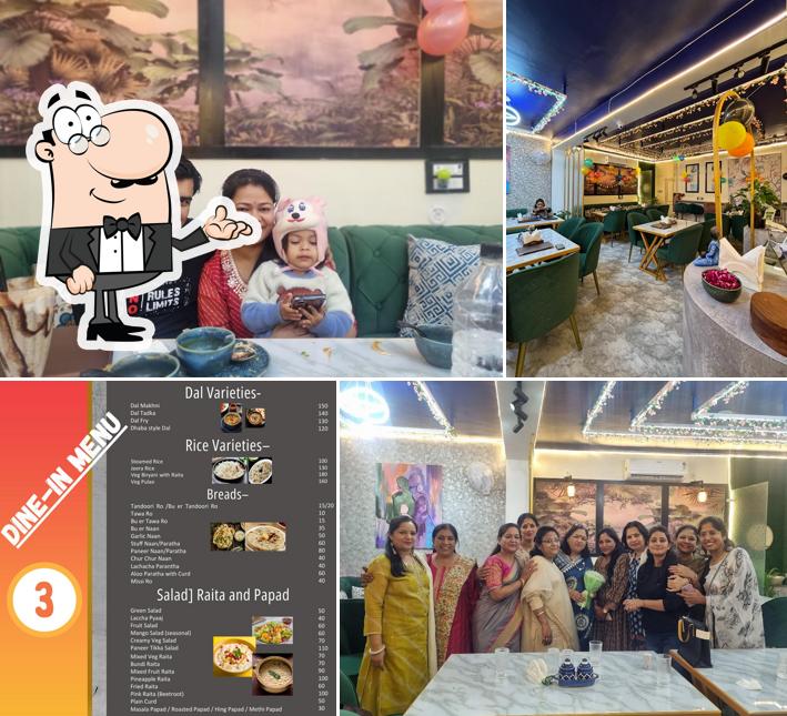 The interior of Dine 'N' Delight Now Swaad Wala's - Pure vegetarian Restaurant Best Family Restaurant Near By Durgapura Railway Station