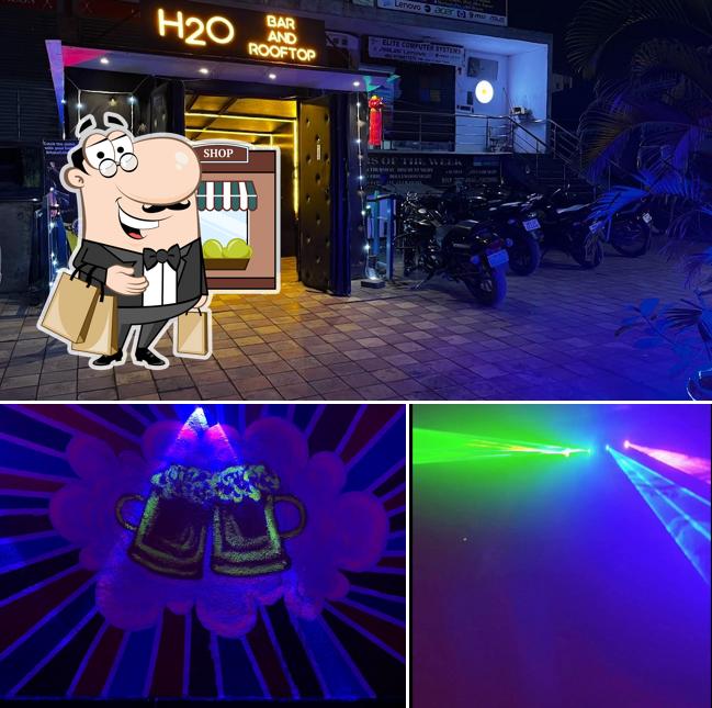 The exterior of H2O Sports Bar and Rooftop