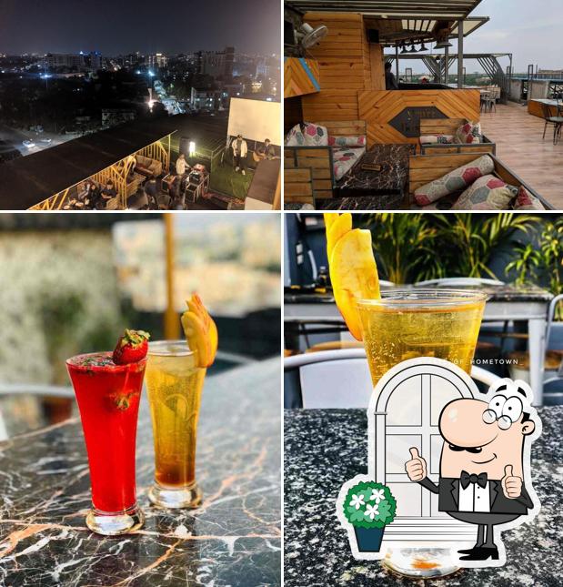 Take a look at the picture showing exterior and drink at D Three