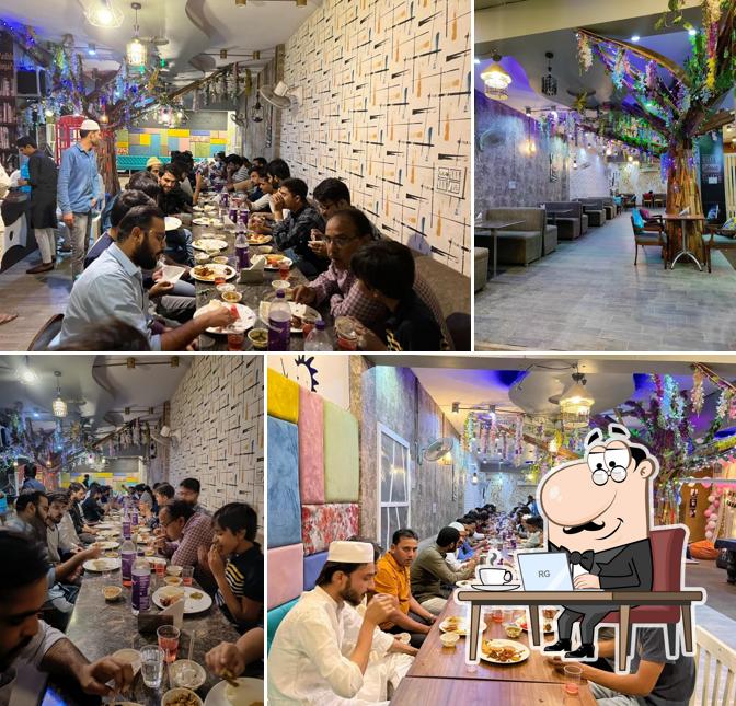 The interior of Olive Green Restaurant