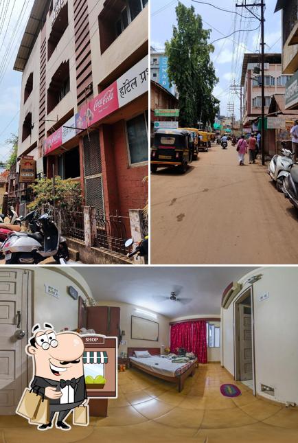 The picture of exterior and interior at HOTEL PRABHA