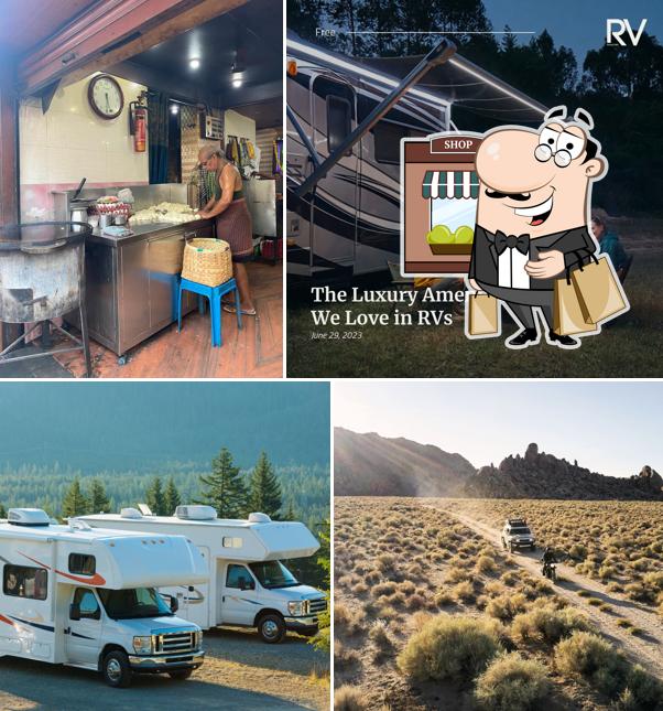 The picture of R.V.Chicken Corner’s exterior and interior