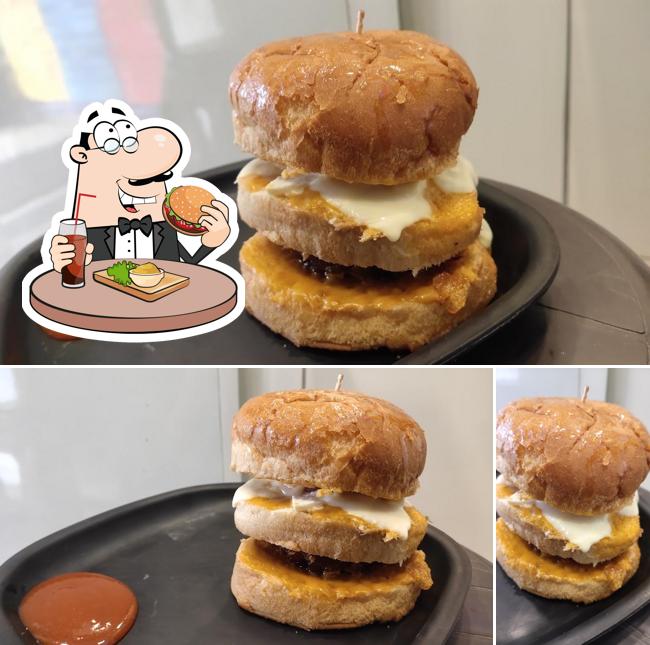 Order a burger at The Lassi Ghar