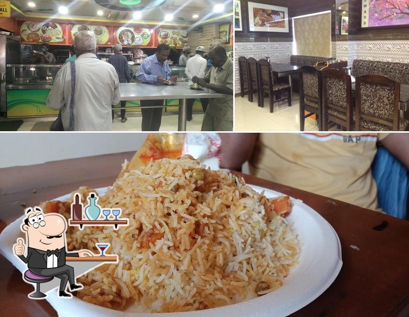 This is the image displaying interior and food at Ootada mane