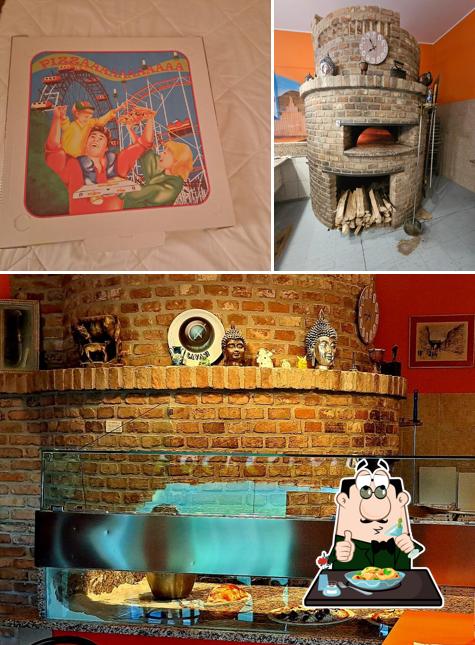 La cibo e interni del ristorante