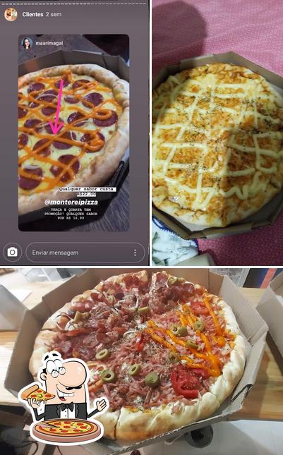 Escolha pizza no Monte Rei Pizza