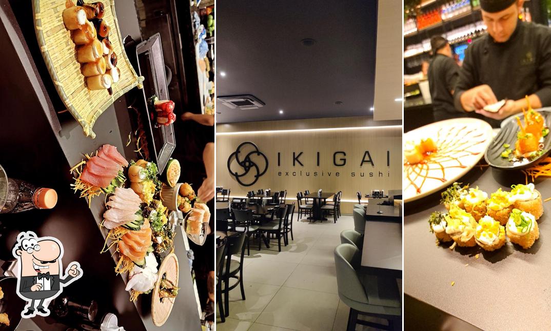 Sente em uma das mesas no Ikigai Exclusive Sushi