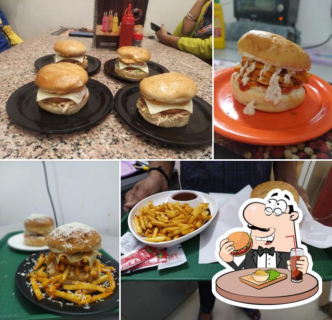 Try out a burger at Street Food Lab Cafe