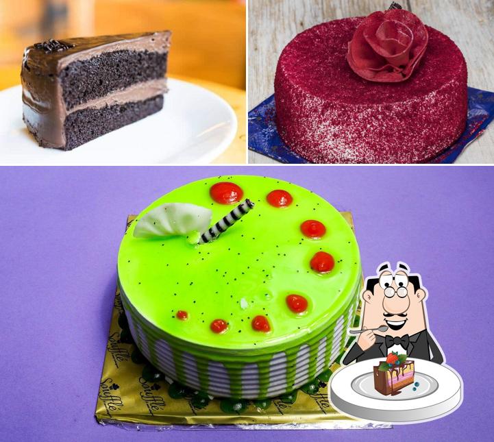 Chocolate cake at Soufflé