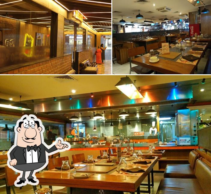 The interior of Barbeque Nation