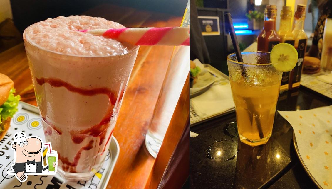 Enjoy a beverage at BurgerMan