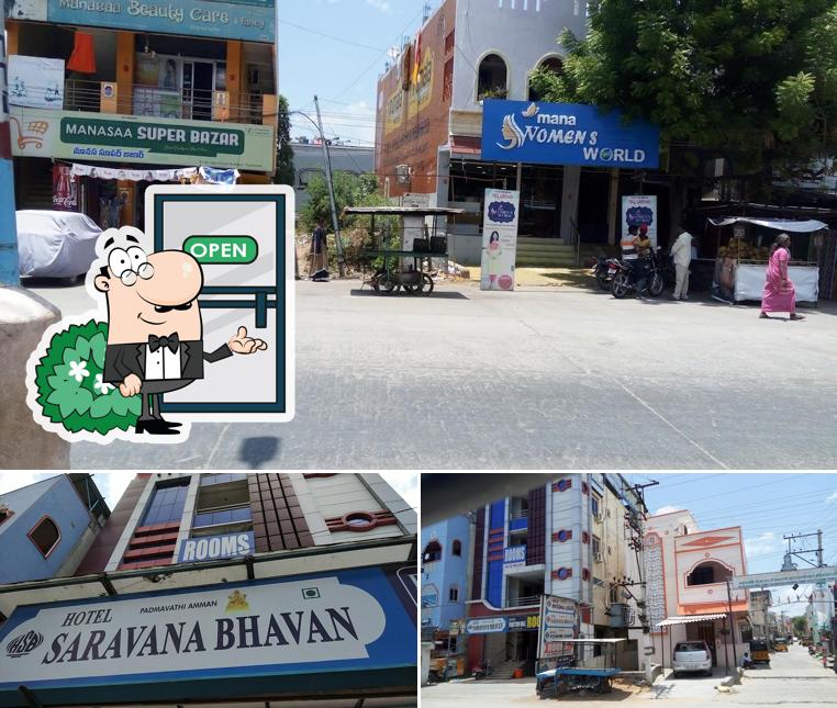 Check out how Hotel Saravana Bhavan looks outside