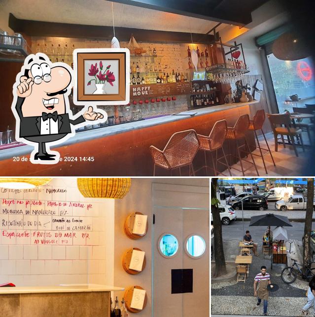 O interior do Proa Cozinha Bar