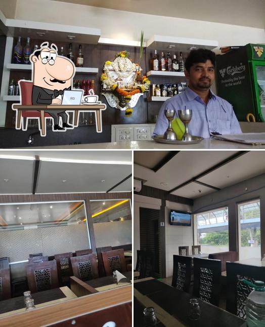 The photo of Dreamland Restaurant & Bar’s interior and bar counter