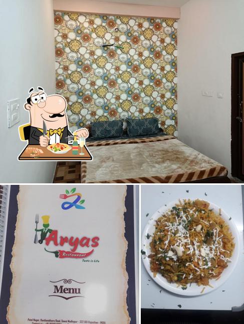 The image of Aryas restaurant & Guest House’s food and interior