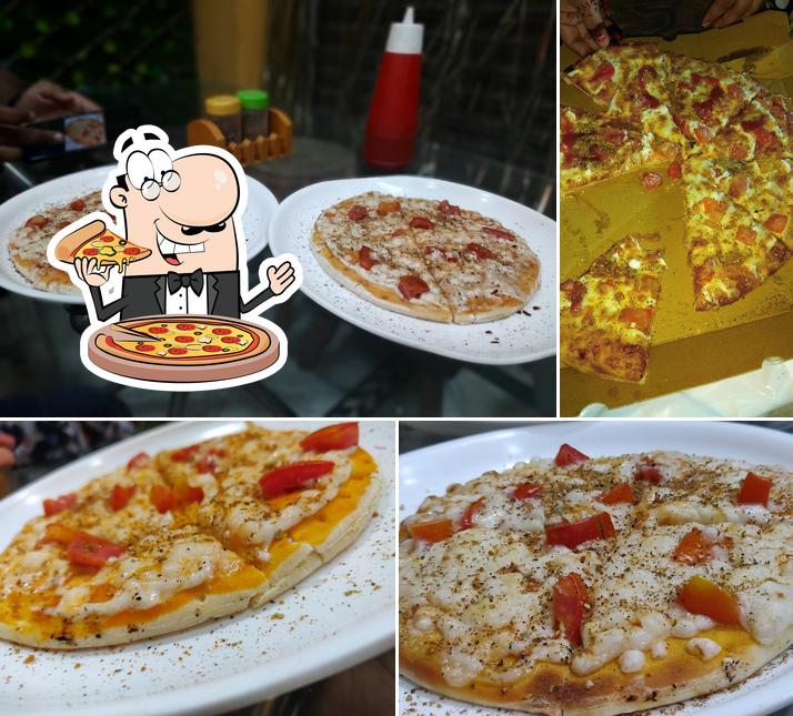 Pick various types of pizza