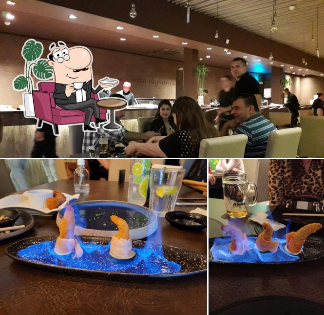 O interior do Kampeki Sushi