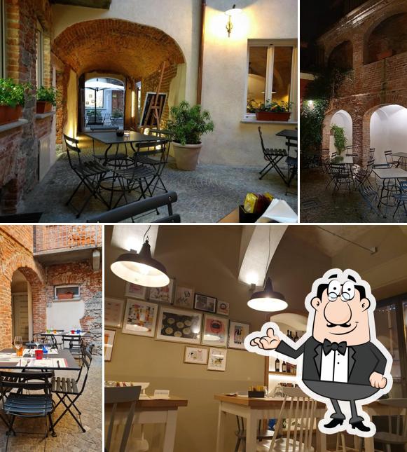 Gli interni di Osteria Il Cortile