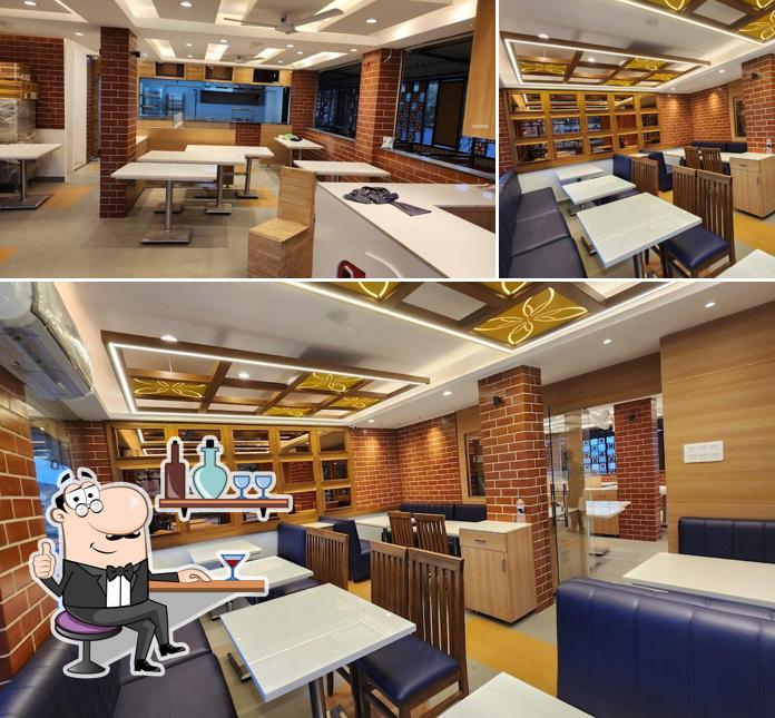 Take a seat at one of the tables at Anna Idli Kalaburagi