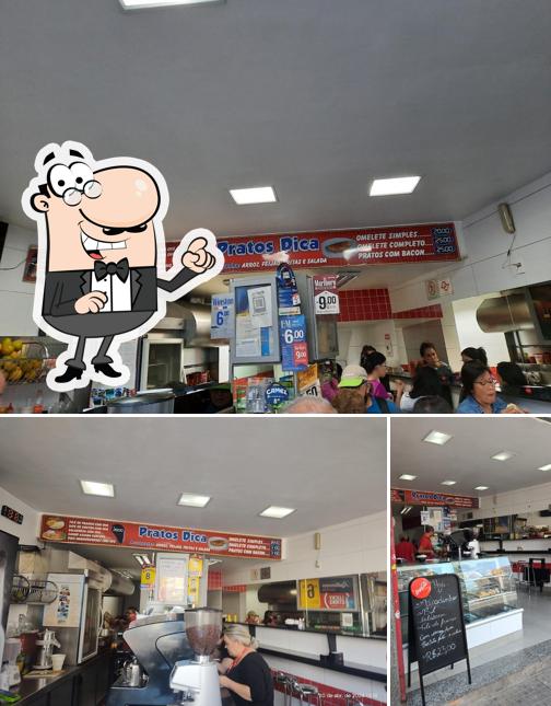 O interior do Lanchonete Dica