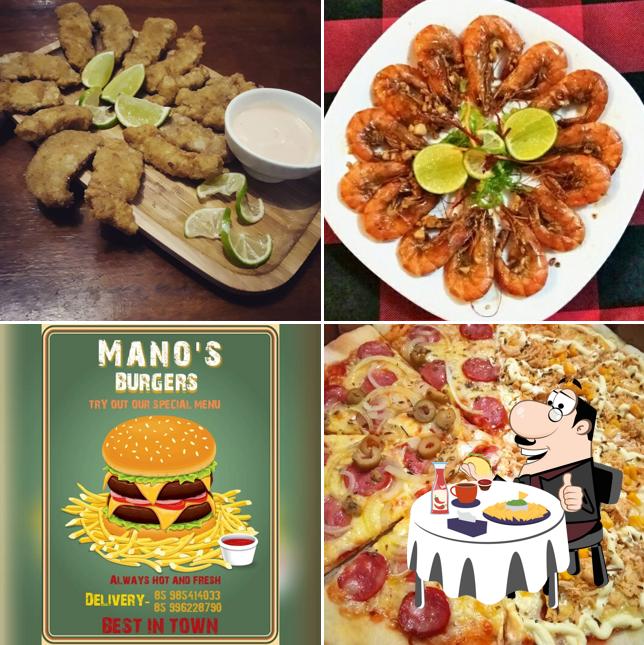 Hambúrguer em Mano's Bar e Restaurante