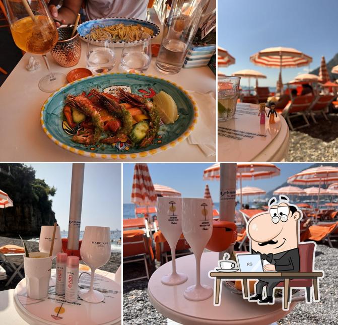 Gli interni di Arienzo Beach Club