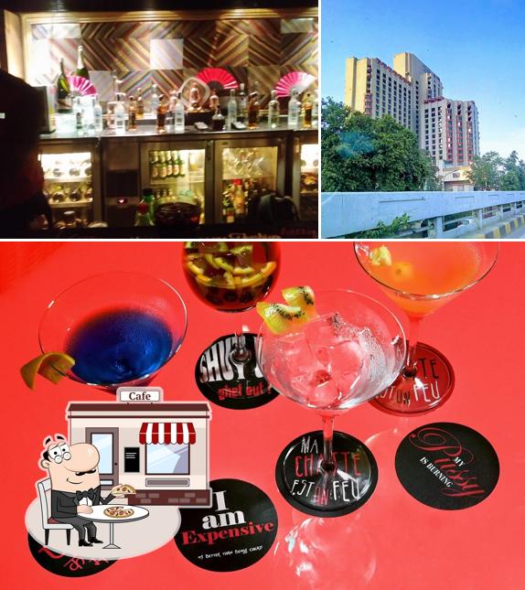 Among different things one can find exterior and alcohol at Kitty Su New Delhi