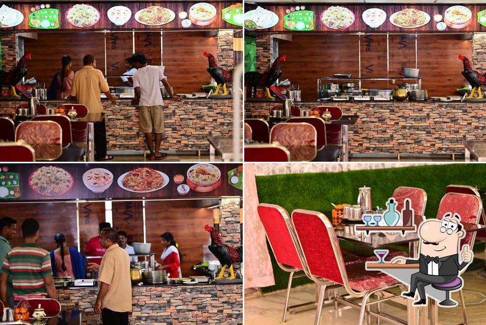 The interior of Konaseema Sri Kalanjali Veg and Non Veg Restaurant