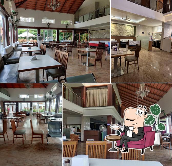 The interior of Apoorva Restaurant