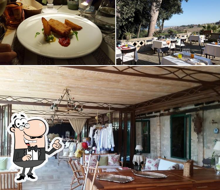 Tra le diverse cose da Relais Villa Giulia si possono trovare la interni e cibo