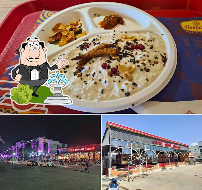 The picture of Haldiram's 24X7 - The Railway Coach Restaurant, Vijaywada’s exterior and food