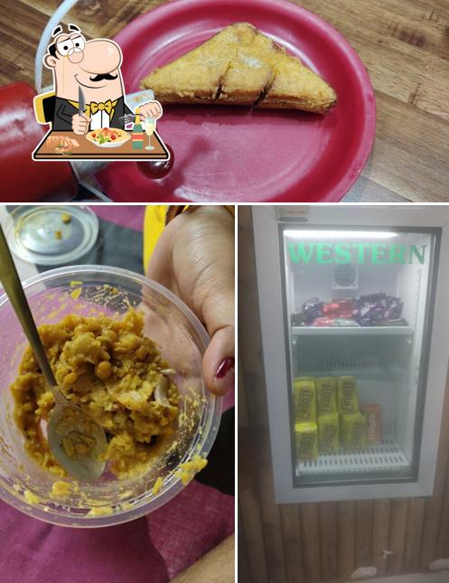 Take a look at the image showing food and interior at Nashta