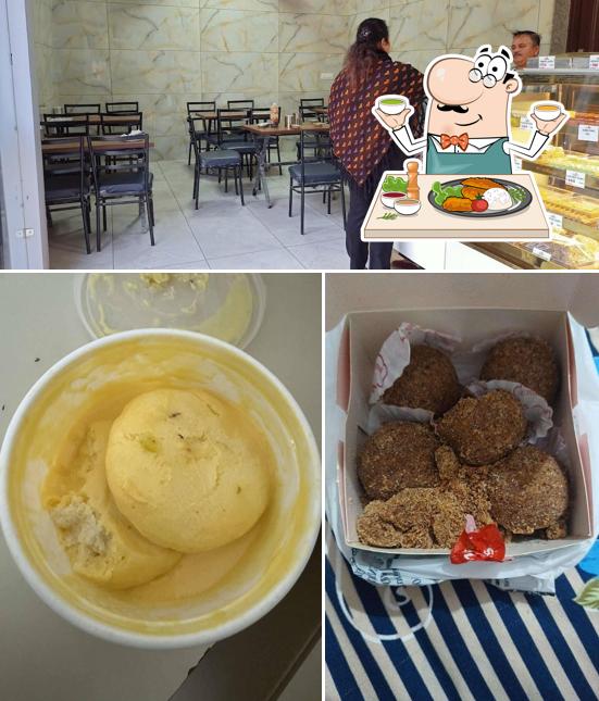 Among different things one can find food and interior at Hoshiarpuria Sweets and Veg Bakery