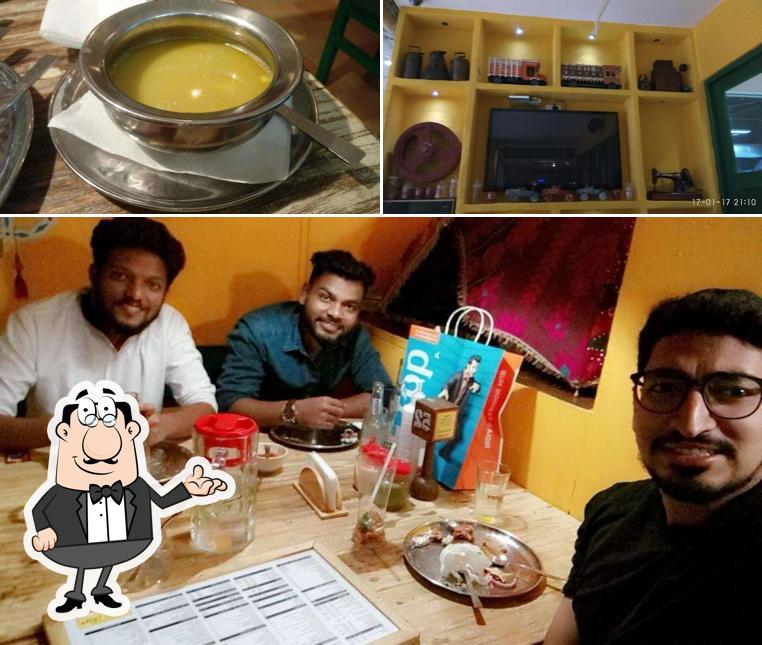 The picture of interior and food at Urban Tadka Korum Mall Thane