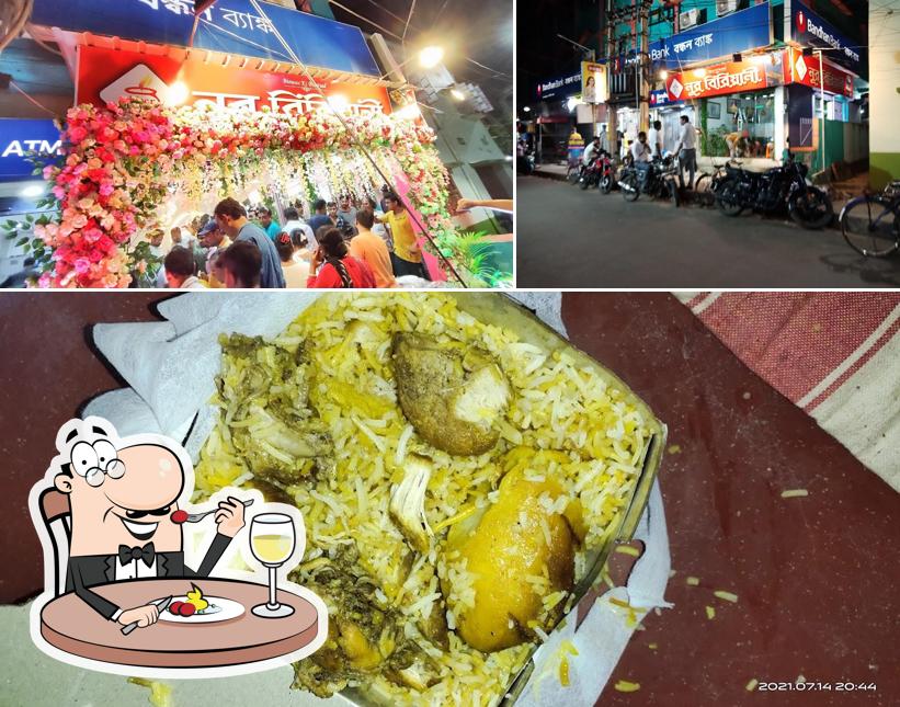 Take a look at the picture showing food and exterior at Nur biriyani