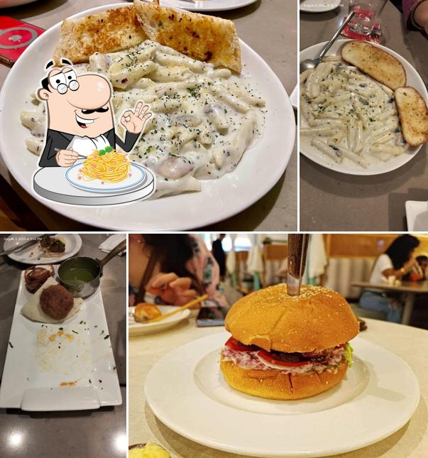 Spaghetti carbonara at Cafe Delhi Heights