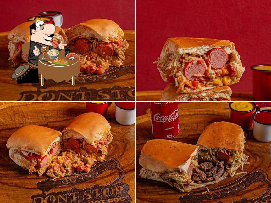 Sanduíche de carne de porco desfiada em DONT STOP-HOT DOG- PILARZINHO