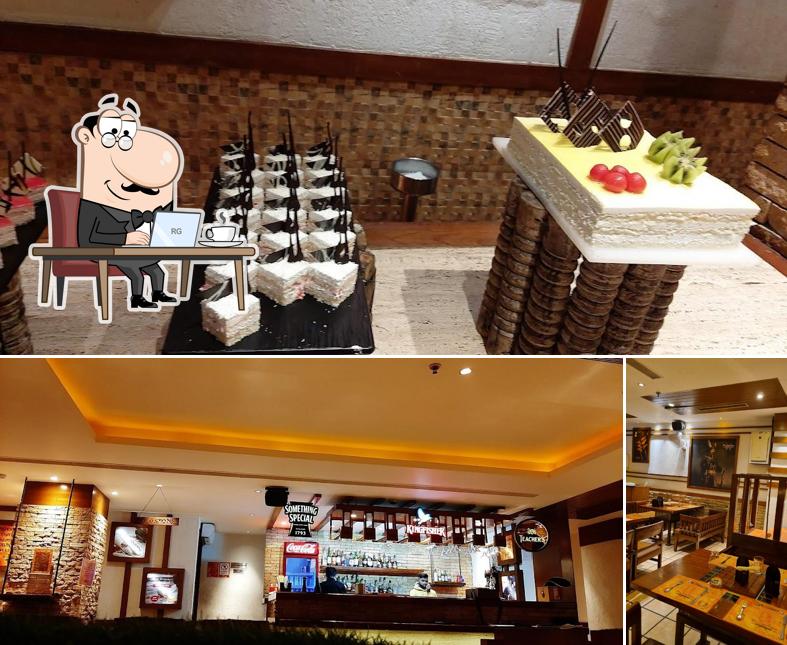 Take a seat at one of the tables at Pirates Of Grill