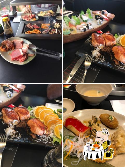 Platos en Taisho Yakiniku Água Verde