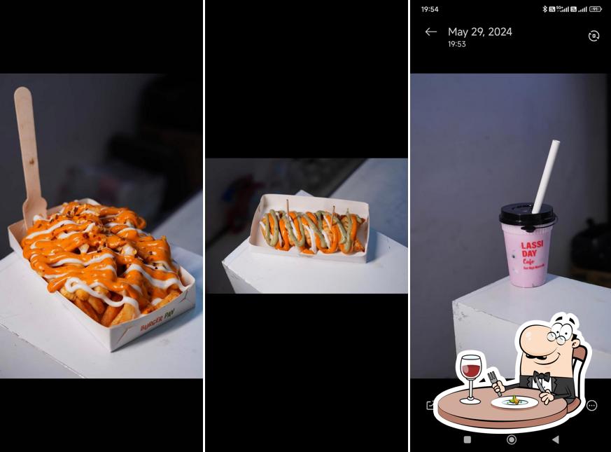 Food at Lassi Day Cafe and Burger Pav