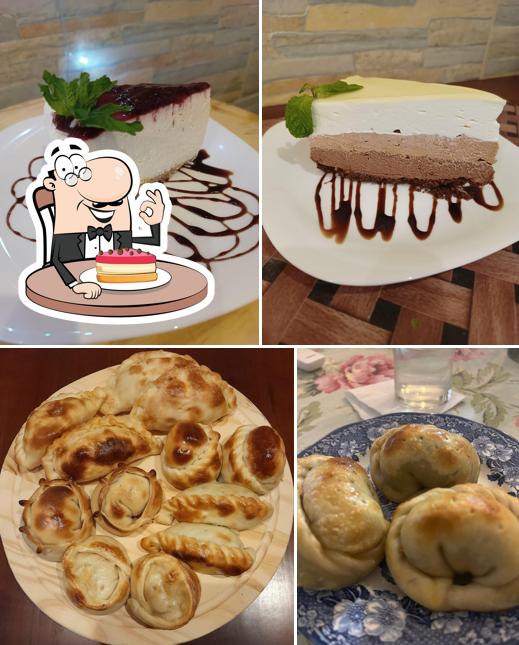 Bolo de queijo em lumar pizzas e Massas