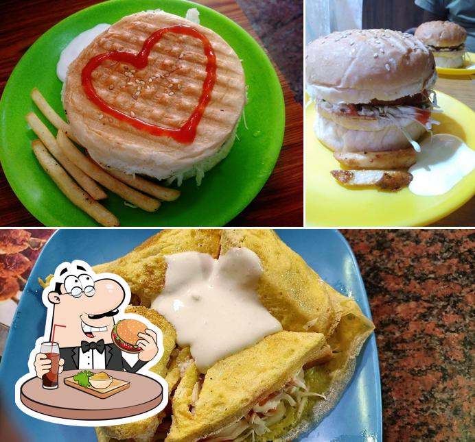 Order a burger at MARIO