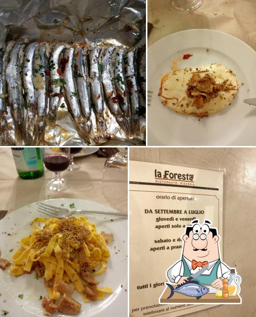Ristorante Pizzeria La Foresta propone un menu per gli amanti del pesce