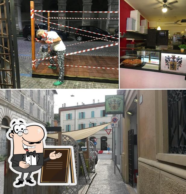 Antica Pizzeria si caratterizza per la esterno e cibo